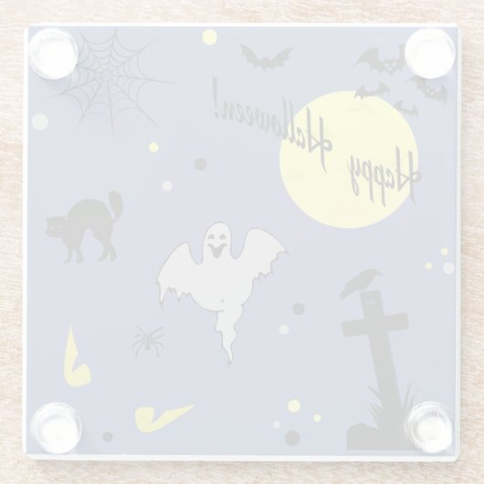 Happy Halloween Glasuntersetzer (Rückseite)