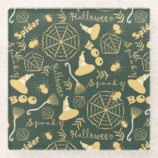 Happy Halloween Glasuntersetzer (Vorderseite)