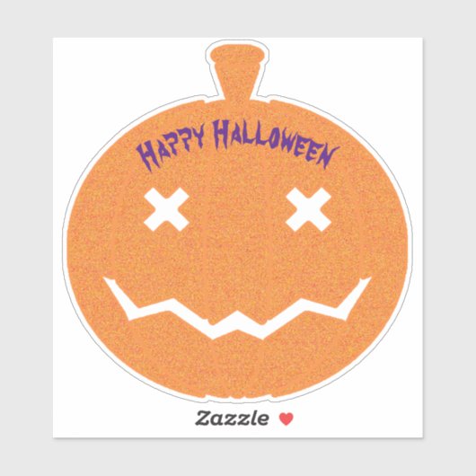 Happy Halloween Glitzer Pumpkin Aufkleber (Blatt)