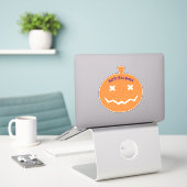 Happy Halloween Glitzer Pumpkin Aufkleber (Laptop auf Schreibtisch)