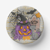 Happy Halloween Glitzer und Sparkle Paper Bowl Pappteller (Vorderseite)