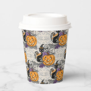 Happy Halloween Glitzer und Sparkle Paper Cup Pappbecher