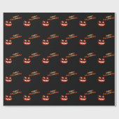 HAPPY HALLOWEEN - Glühender Jack-O-Lantern Geschenkpapier (Flach)