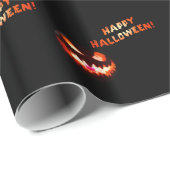 HAPPY HALLOWEEN - Glühender Jack-O-Lantern Geschenkpapier (Rolleneckpunkt)