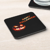 HAPPY HALLOWEEN - Glühender Jack-O-Lantern Getränkeuntersetzer (Linke Seite)