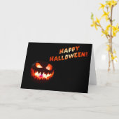 HAPPY HALLOWEEN - Glühender Jack-O-Lantern Karte (Gelbe Blume)