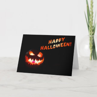 HAPPY HALLOWEEN - Glühender Jack-O-Lantern Karte