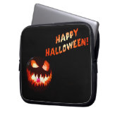 HAPPY HALLOWEEN - Glühender Jack-O-Lantern Laptopschutzhülle (Vorderseite Links)