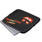 HAPPY HALLOWEEN - Glühender Jack-O-Lantern Laptopschutzhülle (Vorne Knopf)