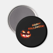 HAPPY HALLOWEEN - Glühender Jack-O-Lantern Magnet (Vorderseite/Rückseite)