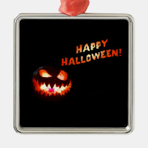 HAPPY HALLOWEEN - Glühender Jack-O-Lantern Ornament Aus Metall