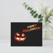 HAPPY HALLOWEEN - Glühender Jack-O-Lantern Postkarte (Stehend Vorderseite)