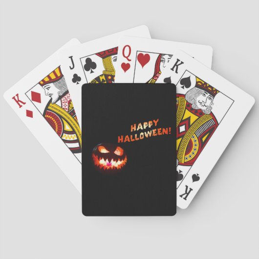 HAPPY HALLOWEEN - Glühender Jack-O-Lantern Spielkarten (Rückseite)