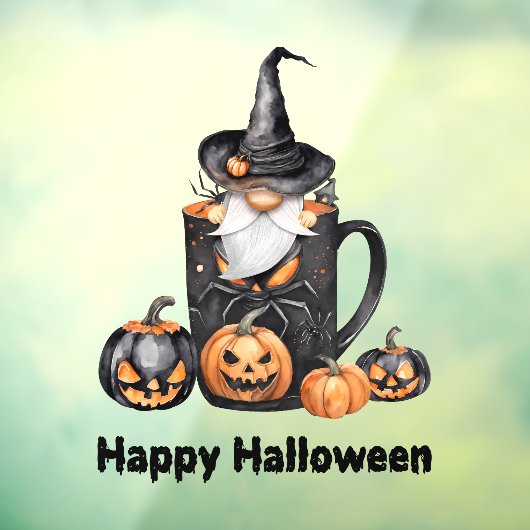 Happy Halloween Gnome Window Cling Fensteraufkleber (Blatt 3)