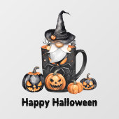 Happy Halloween Gnome Window Cling Fensteraufkleber (Blatt)