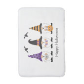 Happy Halloween Gnomes Lila Orange Badematte (Vorderseite Vertikal)