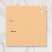 Happy Halloween Gnomes Lila Orange Geschenkanhänger (Rückseite)