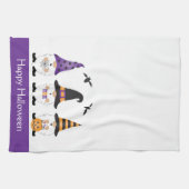 Happy Halloween Gnomes Lila Orange Geschirrtuch (Horizontal)