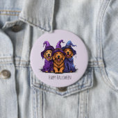 Happy Halloween Golden Retriever Hunde Hexen Button (Beispiel)