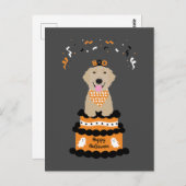 Happy Halloween Golden Retriever Spooky Ghost Boo Postkarte (Vorne/Hinten)