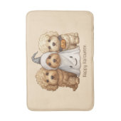 Happy Halloween Goldendoodle Hunde Badematte (Vorderseite Vertikal)