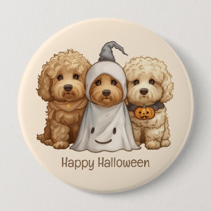 Happy Halloween Goldendoodle Hunde Button
