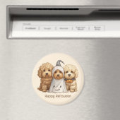 Happy Halloween Goldendoodle Hunde Magnet (In Situ (Geschirrspüler))