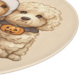 Happy Halloween Goldendoodle Hunde Schneidebrett (Ecke)