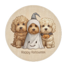 Happy Halloween Goldendoodle Hunde Schneidebrett
