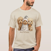 Happy Halloween Goldendoodle Hunde T-Shirt (Vorderseite)