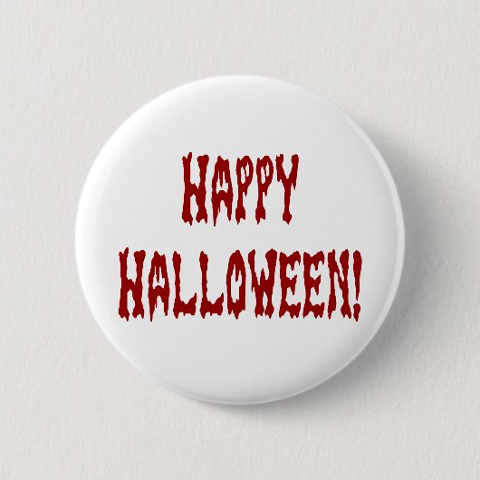 Happy Halloween Gore Text Button (Vorderseite)