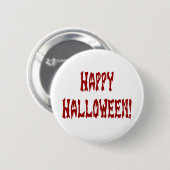 Happy Halloween Gore Text Button (Vorne & Hinten)