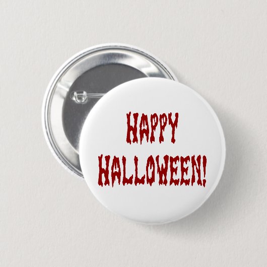 Happy Halloween Gore Text Button (Vorne & Hinten)