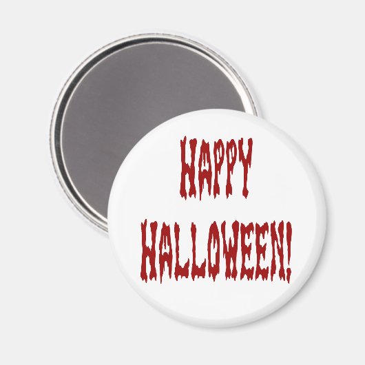 Happy Halloween Gore Text Magnet (Vorderseite/Rückseite)