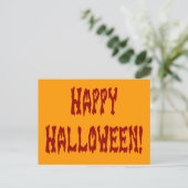 Happy Halloween Gore Text Postkarte (Stehend Vorderseite)