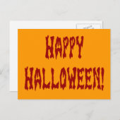 Happy Halloween Gore Text Postkarte (Vorne/Hinten)