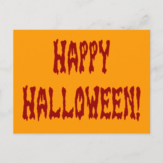 Happy Halloween Gore Text Postkarte (Vorderseite)