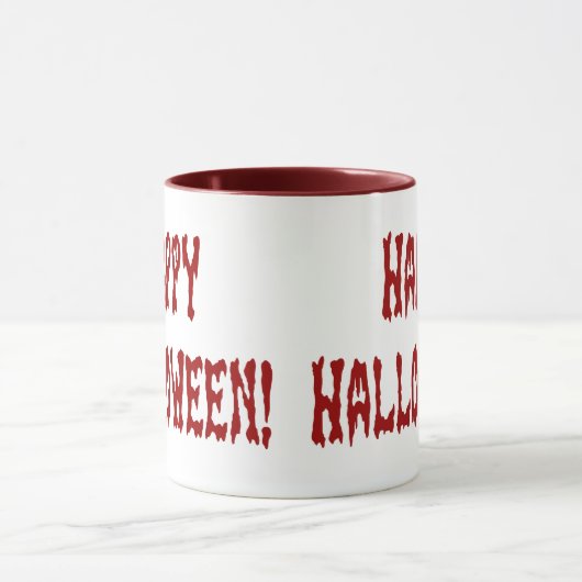 Happy Halloween Gore Text Tasse (Zentrum)