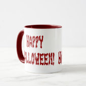 Happy Halloween Gore Text Tasse (Vorderseite Links)