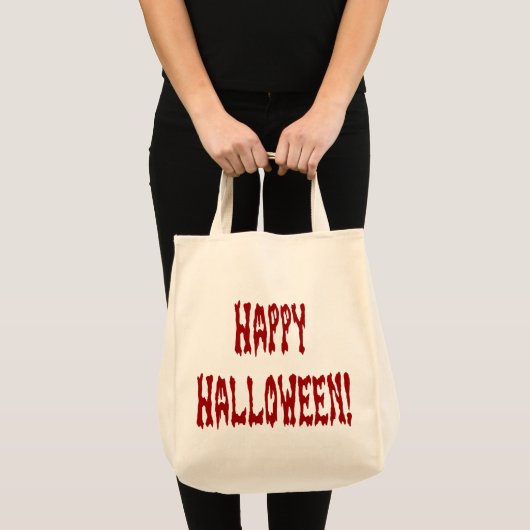 Happy Halloween Gore Text Tragetasche (Vorderseite (Produkt))