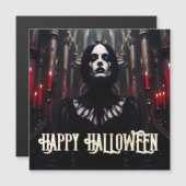 Happy Halloween - Gothic Dark Celebration Magnetkarte (Vorne/Hinten)
