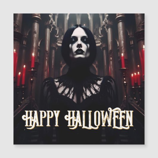 Happy Halloween - Gothic Dark Celebration Magnetkarte (Vorderseite)