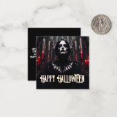 Happy Halloween - Gothic Dark Celebration Mitteilungskarte (Vorderseite/Rückseite Beispiel)