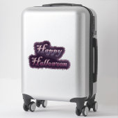 Happy Halloween Gothic Lila Aufkleber (Koffer)