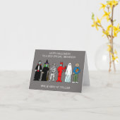 Happy Halloween Grandson Away in der Uni Karte (Gelbe Blume)