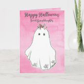 Happy Halloween Grandtochter Ghost Pinkoween Karte (Vorderseite)