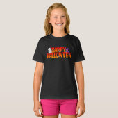 Happy Halloween Graphic Girl's T-Shirt (Vorne ganz)