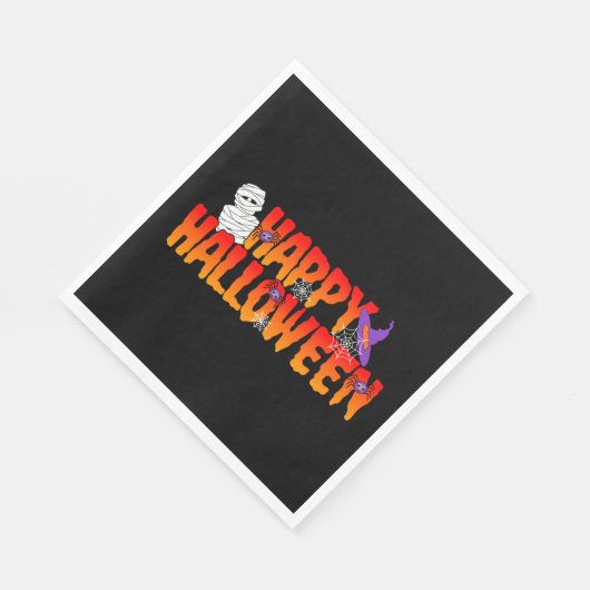 Happy Halloween Graphic Serviette (Ecke)