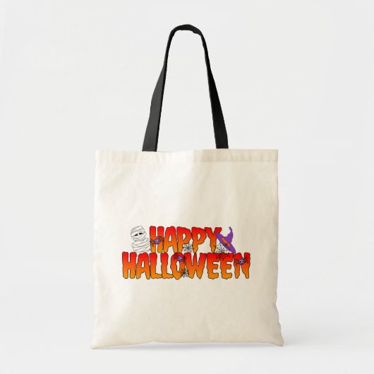 Happy Halloween Graphic Tragetasche (Vorne)