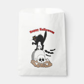 Happy Halloween Gravestone Black Cat and Skull Geschenktütchen (Vorderseite)